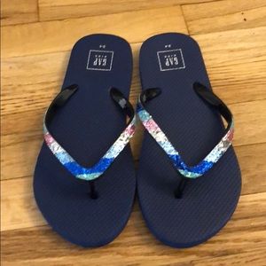 NWOT Glitter Flip Flops